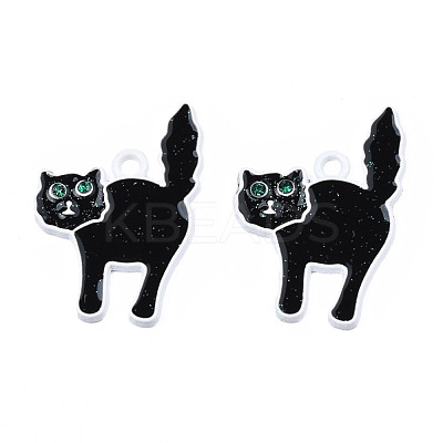 Spray Painted Alloy Enamel Pendants PALLOY-N164-005A-1