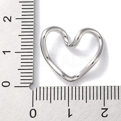 Rack Plated Brass Heart Links KK-Z039-33P-1
