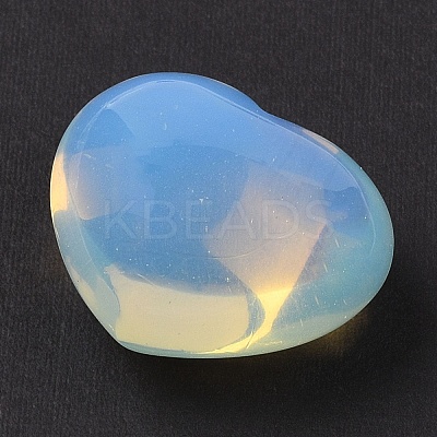 Opalite Love Heart Stone G-I367-03C-1