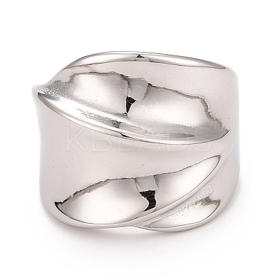 Non-Tarnish 304 Stainless Steel Textured Chunky Ring for Men Women RJEW-B040-22P-1