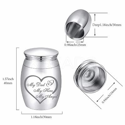 Column Alloy Cremation Urn AJEW-CN0002-08E-1