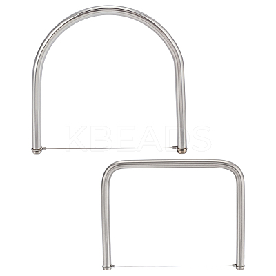 2Pcs 2 Styles Stainless Steel Clay Wire Cutters AJEW-GA0008-79-1