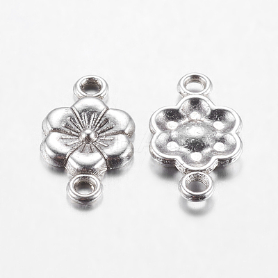 Tibetan Style Plum Blossom Flower Links connectors X-LF5093Y-1