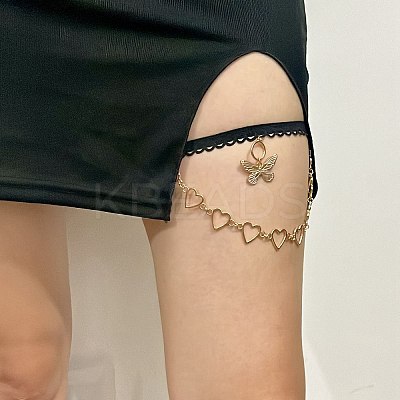 Butterfly Heart Tassel Alloy Thigh Chain WG0B5AC-01-1