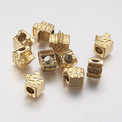Ion Plating(IP) 304 Stainless Steel European Beads STAS-J022-111G-1