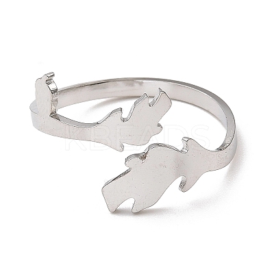 Non-Tarnish 304 Stainless Steel Open Cuff Rings RJEW-Q808-02B-P-1