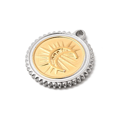 Two Tone 304 Stainless Steel Pendants STAS-B120-03GP-02-1