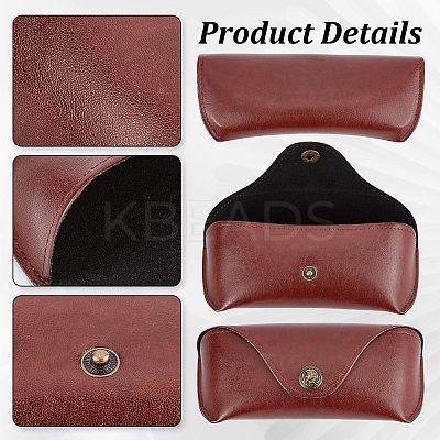 1Pc Imitation Leather Glasses Cases AJEW-CN0001-44B-1
