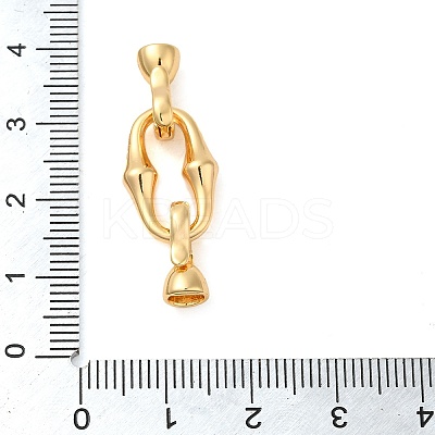 Brass Fold Over Clasps KK-M270-16G-1