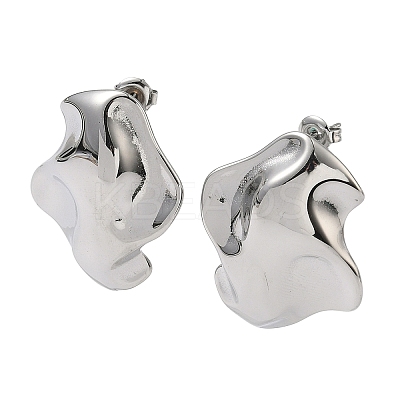 304 Stainless Steel Nuggets Stud Earrings EJEW-K268-73P-1