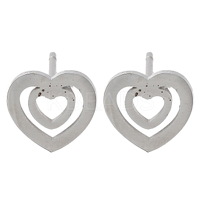 Non-Tarnish 304 Stainless Steel Stud Earrings EJEW-M242-02K-P-1