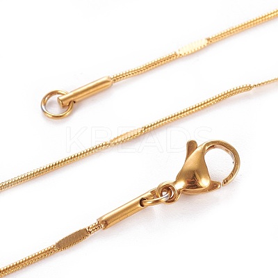 304 Stainless Steel Snake Chain Necklaces X-NJEW-F265-B-G-1