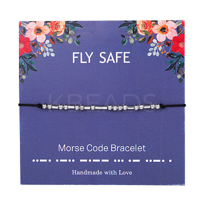 Fly Safe Morse Code Bracelets FS-WG6A0C8-12-1