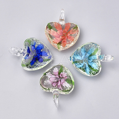 Luminous Handmade Lampwork Pendants LAMP-S189-02-B-1