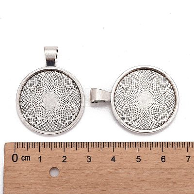 Tibetan Style Alloy Pendant Cabochon Settings LS-TIBE-R295-055AS-FF-1