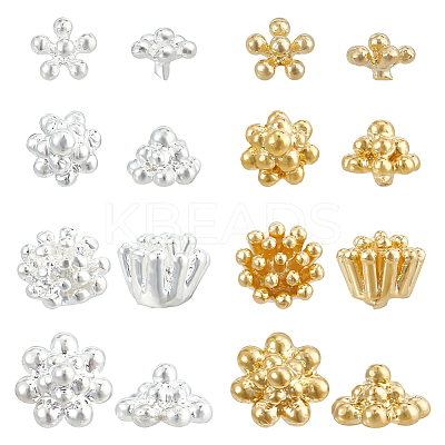 32Pcs 8 Style Brass Cabochon MRMJ-BC0003-43-1