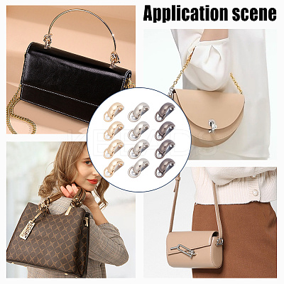 12 Sets 3 Colors Zinc Alloy Bag Suspension Clasps FIND-WR0008-44-1