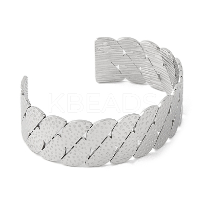 304 Stainless Steel Cuff Bangles for Women BJEW-B104-11P-1