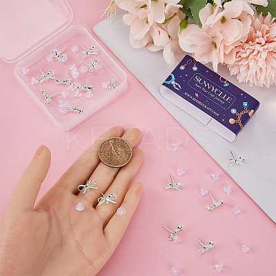 20Pcs Brass Stud Earring Findings KK-SC0008-01S-1