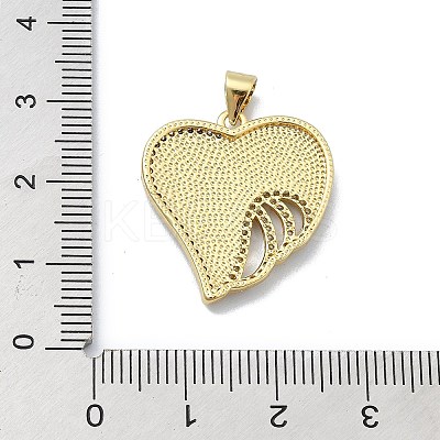 Brass Micro Pave Clear Cubic Zirconia Pendants KK-A221-19C-G-1