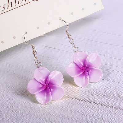 Flower Resin Dangle Earrings FS-WG2DDFE-05-1