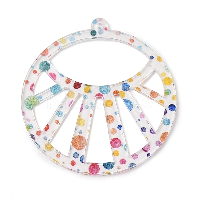 Printed Transparent  Acrylic Pendants FIND-K017-13-1