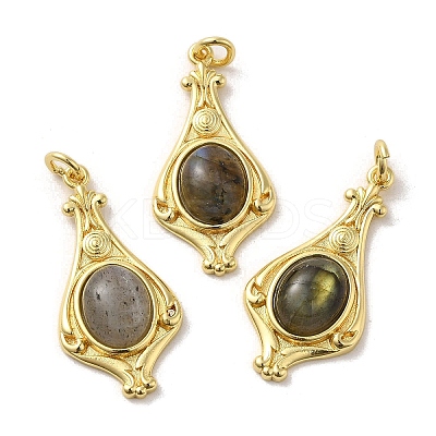 Natural Labradorite Pendants G-C096-03G-01-1
