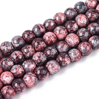 Baking Paint Glass Beads Strands X-DGLA-N016-4mm-04-1