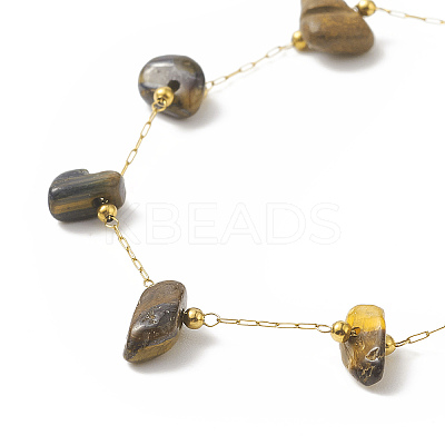 Natural Mixed Gemstone Chips Beaded Bracelet BJEW-JB09941-1