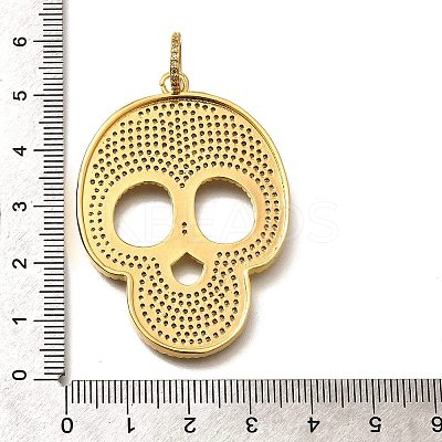 Brass Micro Pave Cubic Zirconia Pendants KK-U055-08G-02-1