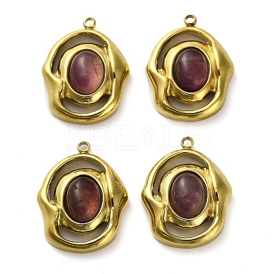 Natural Amethyst Pendants STAS-H438-10G-02-1