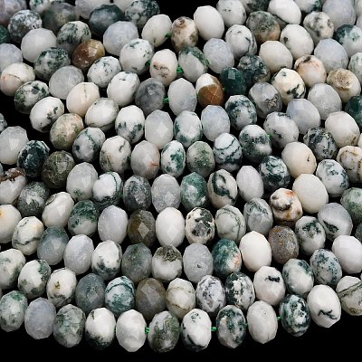 Natural Tree Agate Beads Strands G-Z111-A46-1