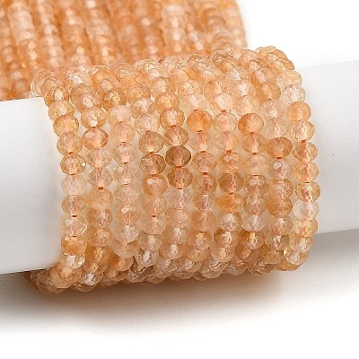Natural Citrine(Heated) Beads Strands G-K376-B11-02-1