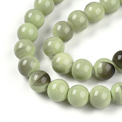 Baking Paint Glass Beads Strands DGLA-N013-10mm-05-1