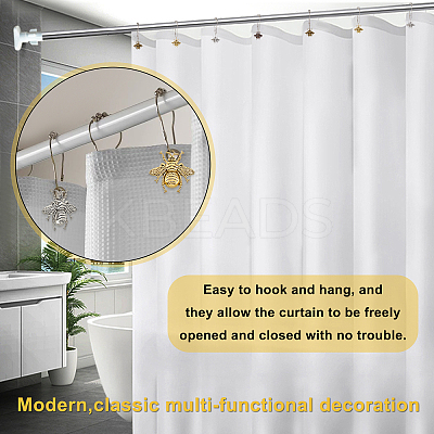 AHADEMAKER DIY Bathroom Bees Shower Curtain Rings Kit DIY-GA0003-88-1