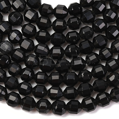 Natural Obsidian Beads Strands G-A260-A22-01-1