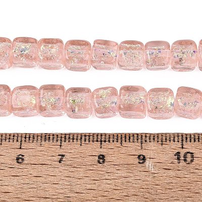 Handmade Foil Glass Beads Strands FOIL-Q002-04J-1