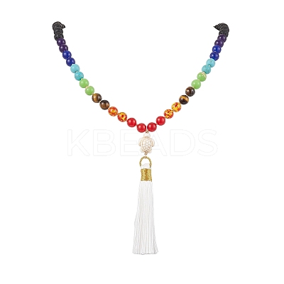 Gemstone Pendant Necklaces NJEW-JN04761-1