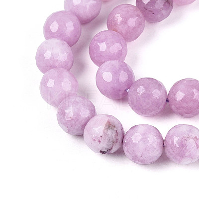 Natural White Jade Bead Strands G-R346-10mm-12-1
