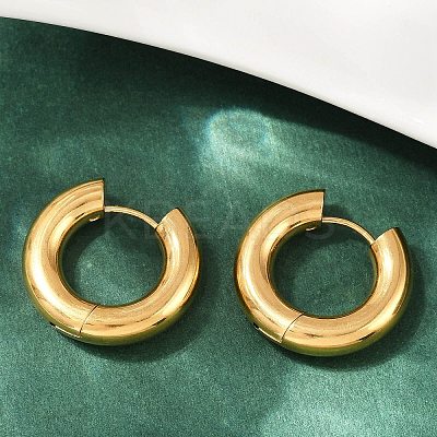 202 Stainless Steel Polishing Hoop Earrings EJEW-M106-02G-03-1