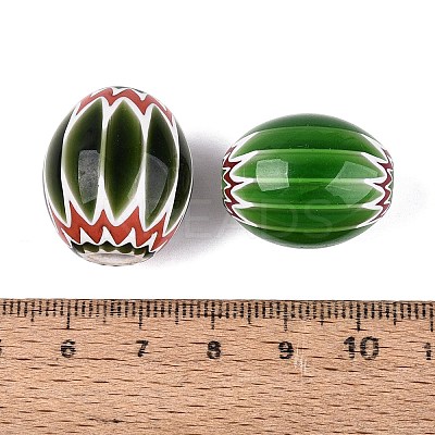 Handmade Millefiori Glass Barrel Beads LA-N002-19E-1