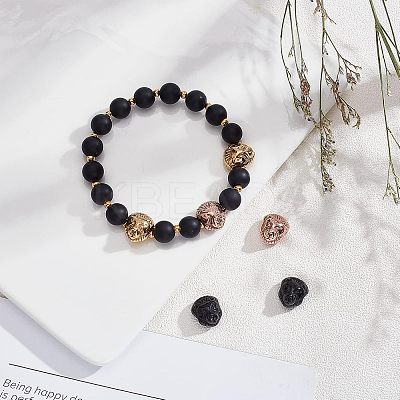 6Pcs 3 Colors Ion Plating(IP) 304 Stainless Steel Beads STAS-UN0029-81-1