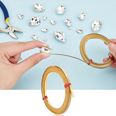 Brass Flat Bezel Wire CWIR-WH0016-02B-1