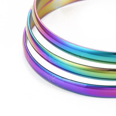 Fashion 201 Stainless Steel Bangle Sets BJEW-L664-019M-1-1