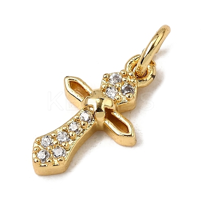 Brass Micro Pave Cubic Zirconia Pendants KK-I360-006G-01-1