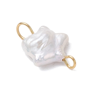 Natural Keshi Pearl Connector Charms PALLOY-JF04243-01-1
