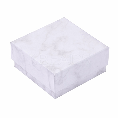 Square Kraft Cardboard Jewelry Boxes AJEW-CJ0001-19-1
