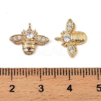 Brass Micro Pave Cubic Zirconia Pendants KK-K374-18G-1