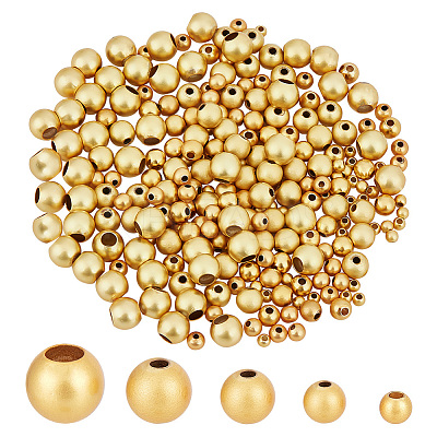 250Pcs 5 Style Brass Beads KK-PH0009-28-1