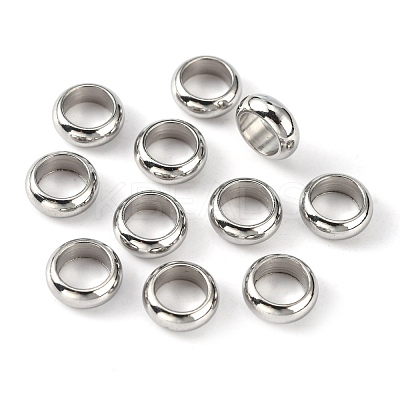 Tarnish Resistant Ring 304 Stainless Steel Spacer Beads STAS-N020-11-8mm-1